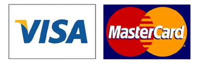 Visa and MasterCard logos on a white background